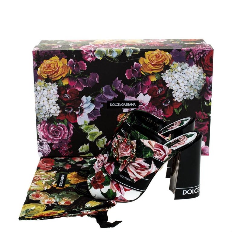 Dolce & Gabbana Multicolor Floral Print Elbow Length Women Gloves main image 1