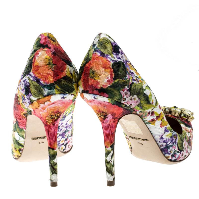 dolce and gabbana floral heels