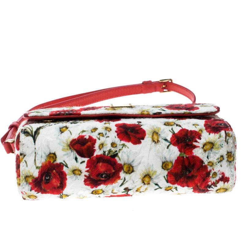 Dolce and Gabbana Multicolor Floral Printed Fabric Brocade Bag 1