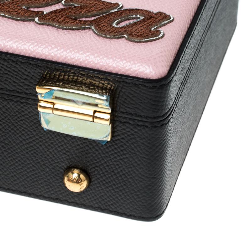 Dolce and Gabbana Multicolor Flower L Amore Embellished Leather Top Handle Bag 1