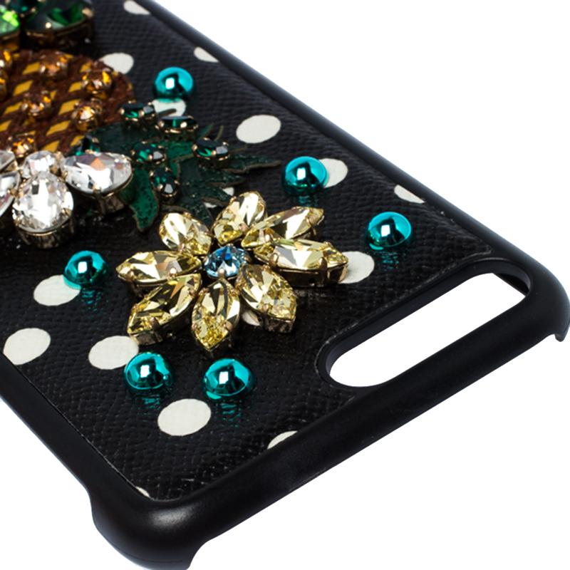 Dolce and Gabbana Multicolor Jewel Embellished Leather iPhone Cover 3