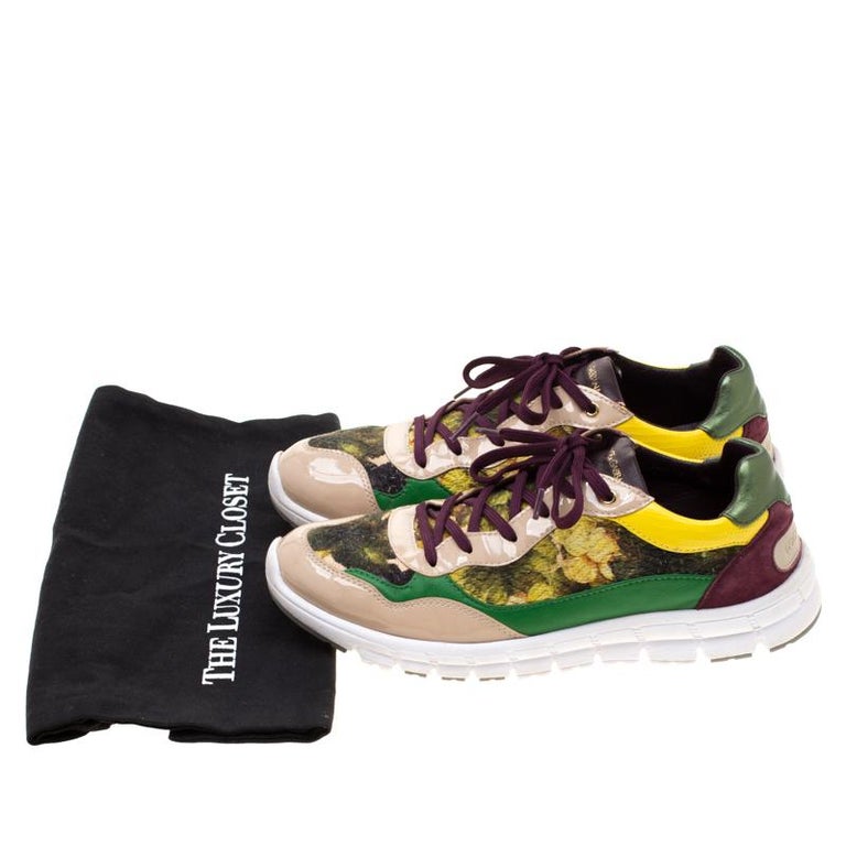 dolce and gabbana flower sneakers