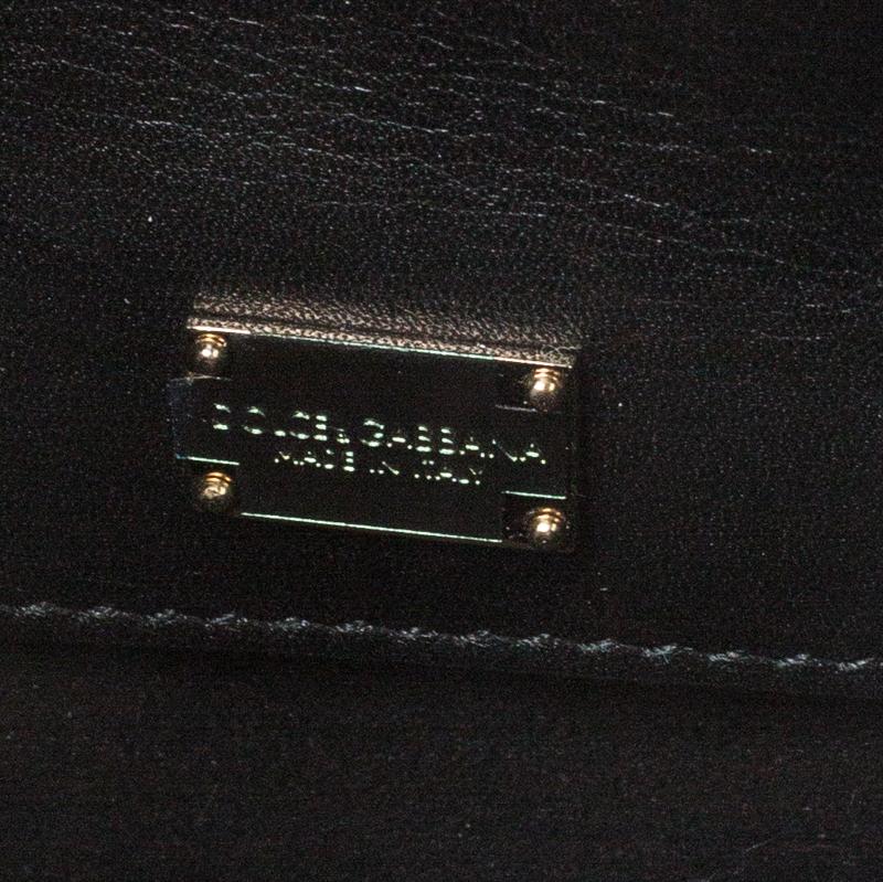Dolce and Gabbana Multicolor Printed Patent Leather Mini Rosalia Crossbody Bag 2