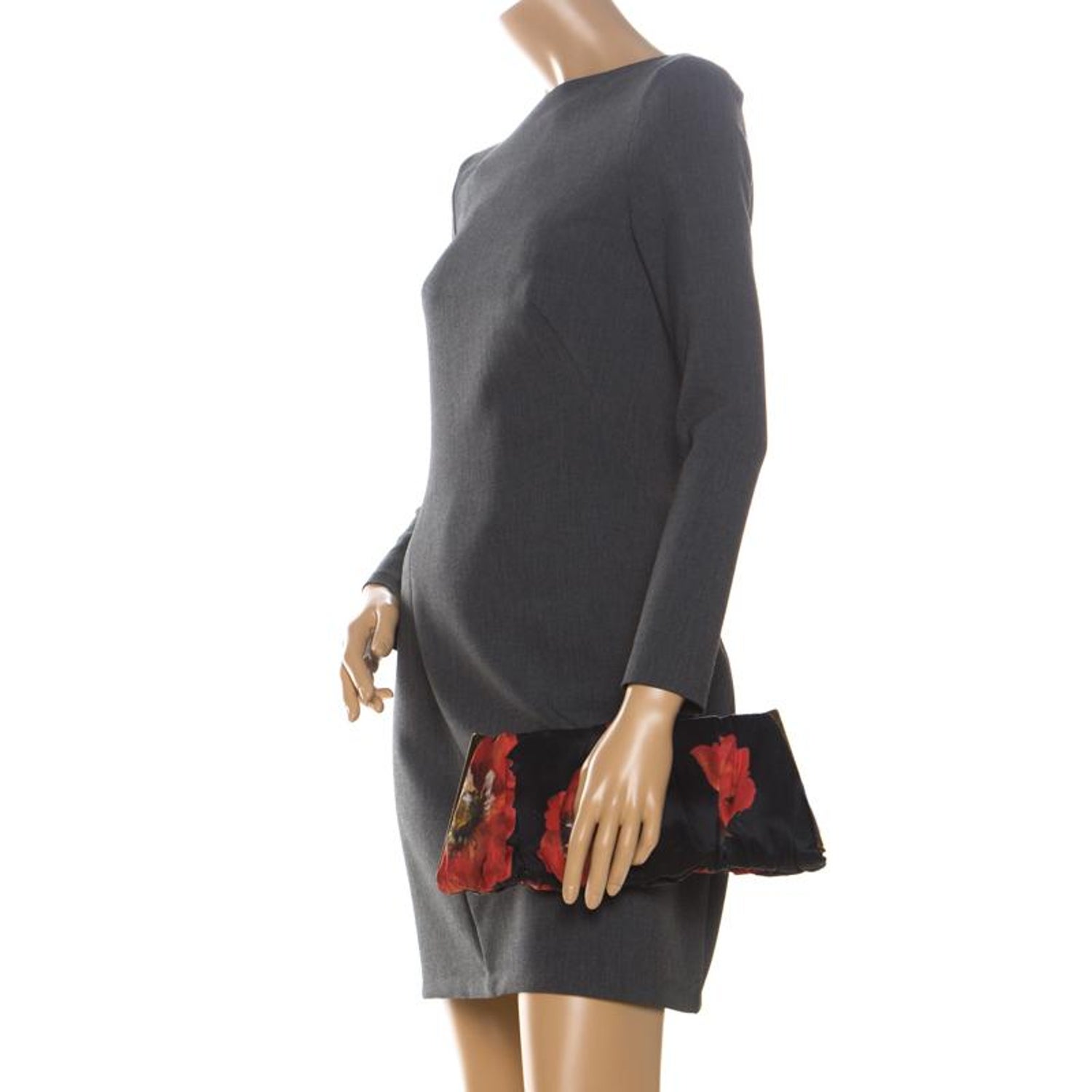 Dolce And Gabbana Multicolor Rose Print Satin Miss Lady Clutch For