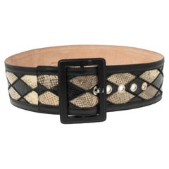 Dolce & Gabbana Cinturón de piel de serpiente multicolor 85cm