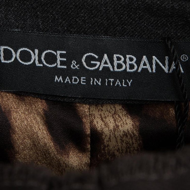 Dolce and Gabbana Multicolor Wool Herringbone Pattern Jacket M For Sale ...