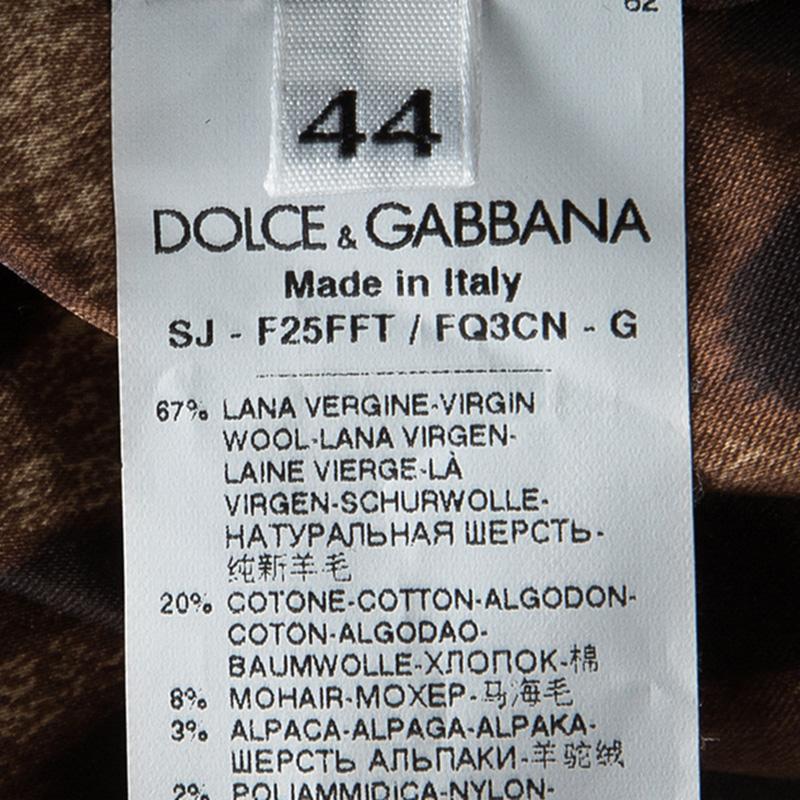 Dolce and Gabbana Multicolor Wool Herringbone Pattern Jacket M 1