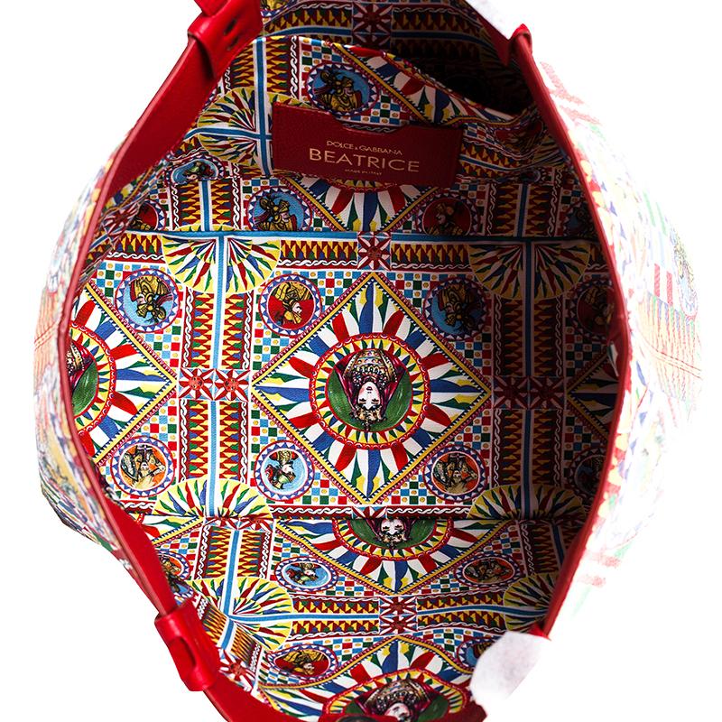 Sac Fourre-tout DOLCE & GABBANA – Imprimé Graphique Multicolore – Poignée Supérieure – Neuf Avec étiquettes
