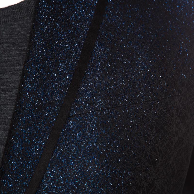 Men's Dolce and Gabbana Navy Blue Metallic Jacquard Satin Trim Tuxedo Blazer M