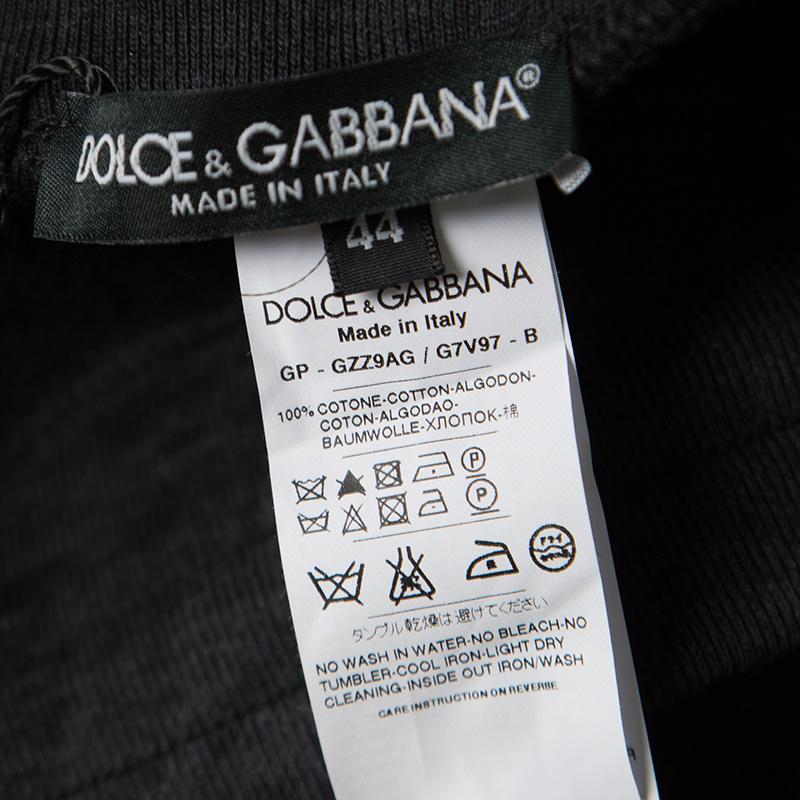 Men's Dolce and Gabbana Navy Blue Washed Effect Sweatpants XS