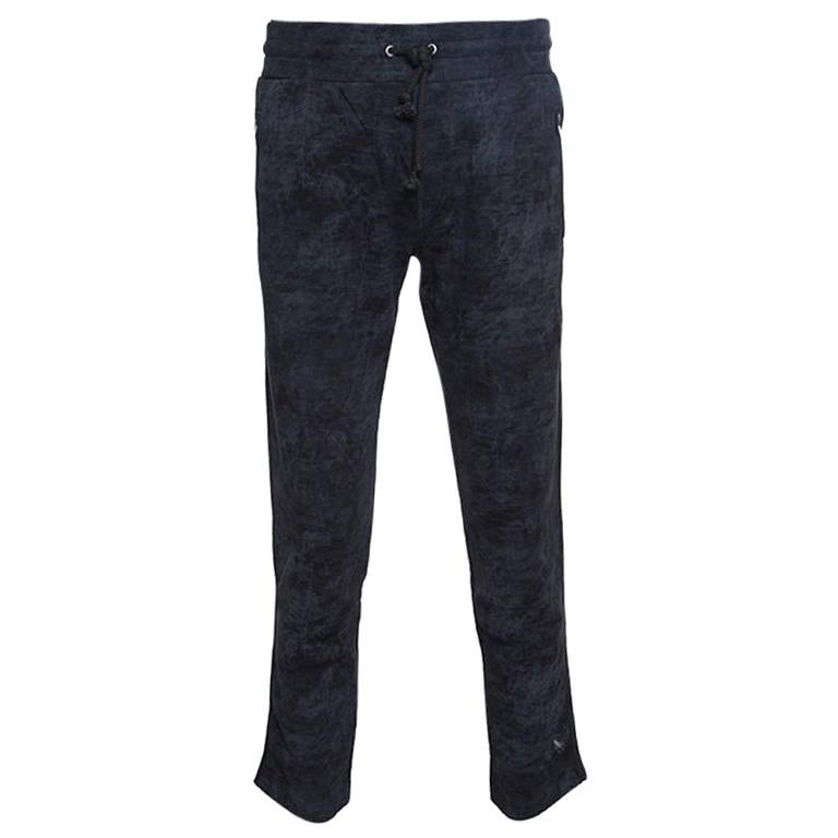 Dolce and Gabbana Navy Blue Washed Effect Sweatpants XS
