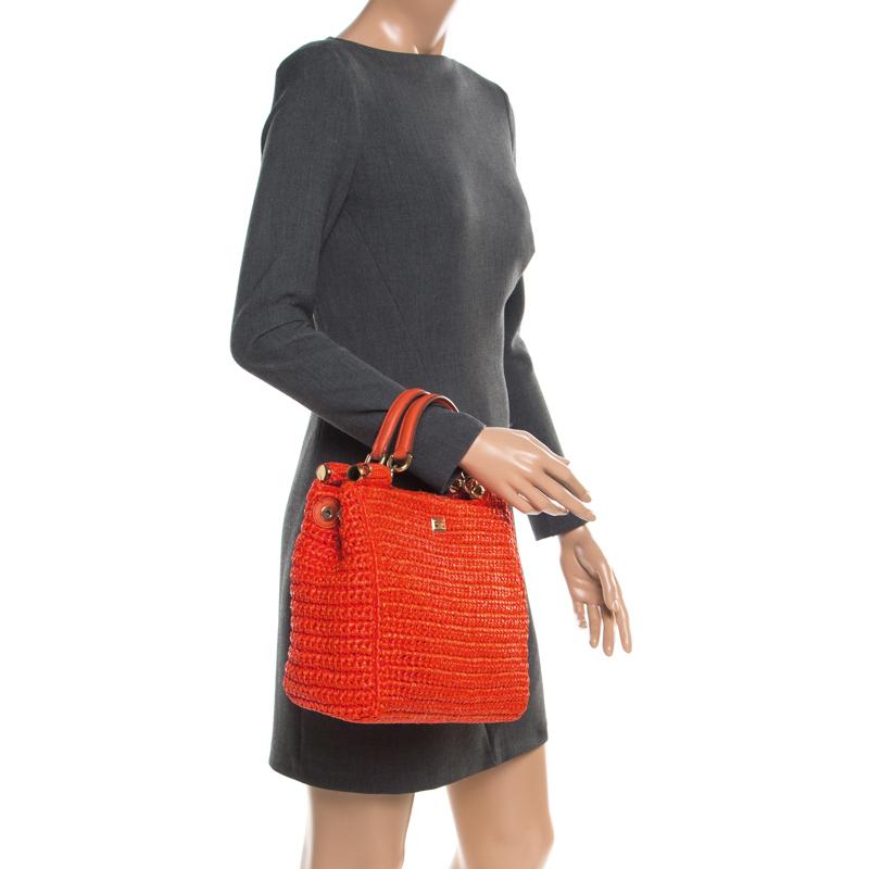 Whether it is a casual evening or a night out with your friends, Miss Sicily bag is a splendid pick for any occasion. This orange bag beautifully embodies the spirit of extravagance and feminity that the Italian luxury brand carries. From the house