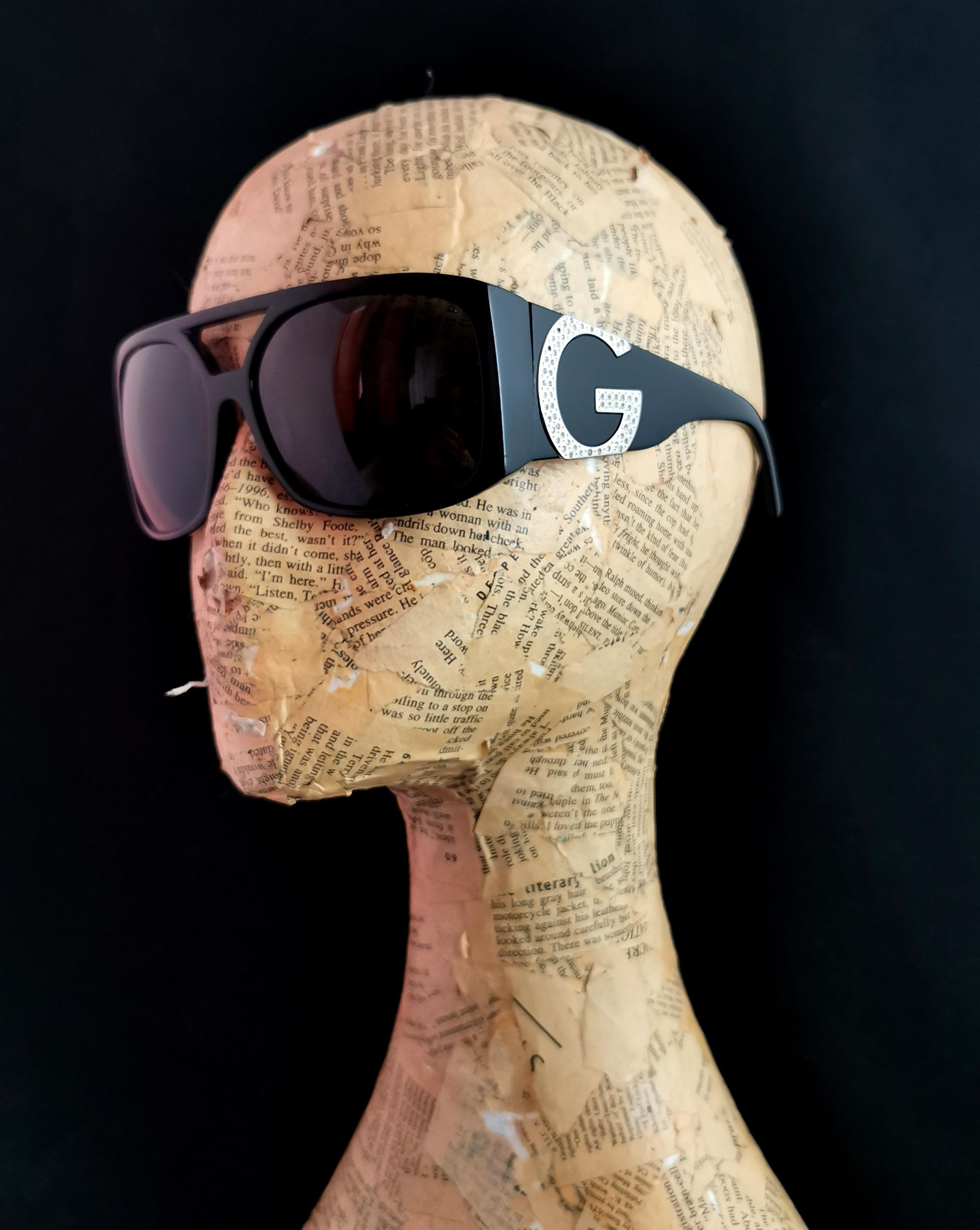 Dolce and gabbana oversized sunglasses, Black, Logo 5
