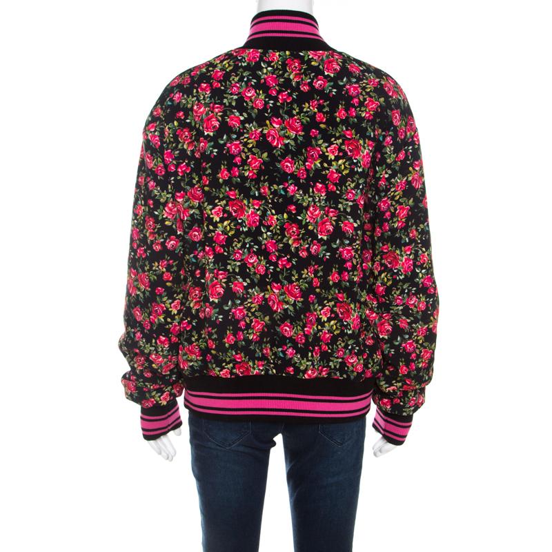 Bomber jackets will always be handy, so this Dolce & Gabbana creation just might be a great choice for you. Covered in floral prints, the oversized jacket has been made using quality materials and styled with a front zipper and pockets.

Includes: