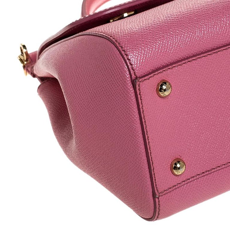 Dolce And Gabbana Pink Dauphine Leather Medium Miss Sicily Bag For Sale At 1stdibs