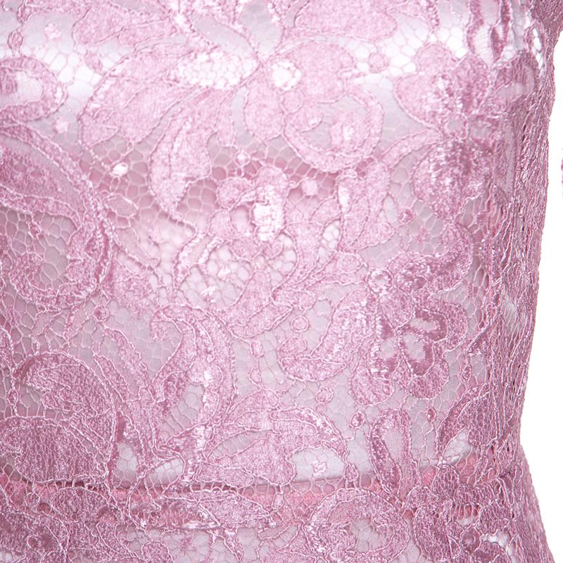 dolce and gabbana pink lace dress