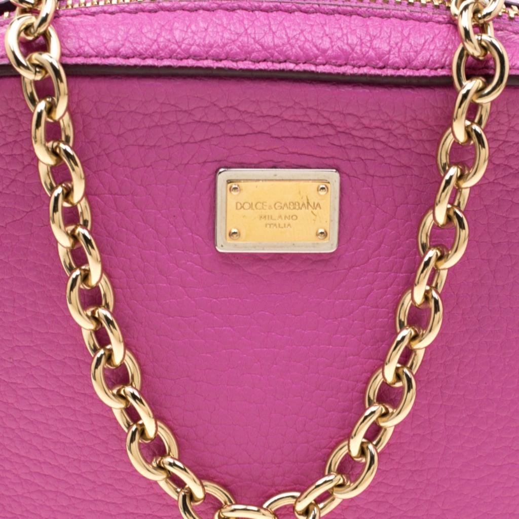 Dolce and Gabbana Pink Leather Crossbody Bag 6