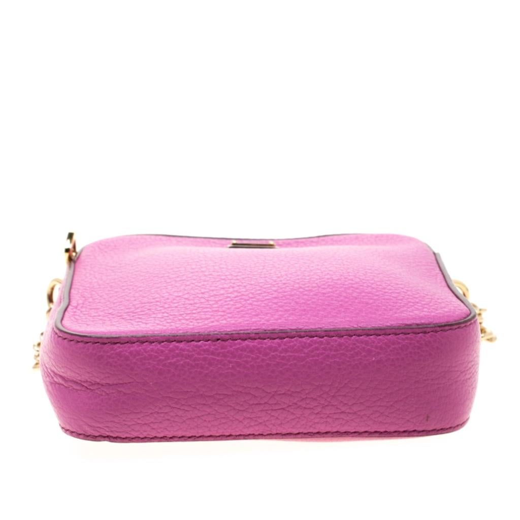 Dolce and Gabbana Pink Leather Crossbody Bag 1