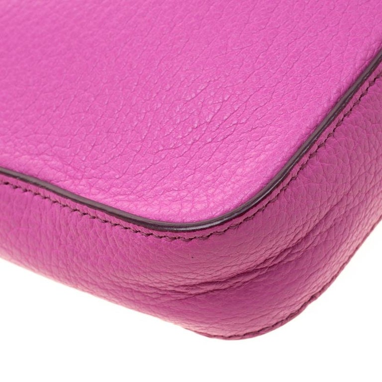 Dolce and Gabbana Pink Leather Crossbody Bag For Sale at 1stDibs