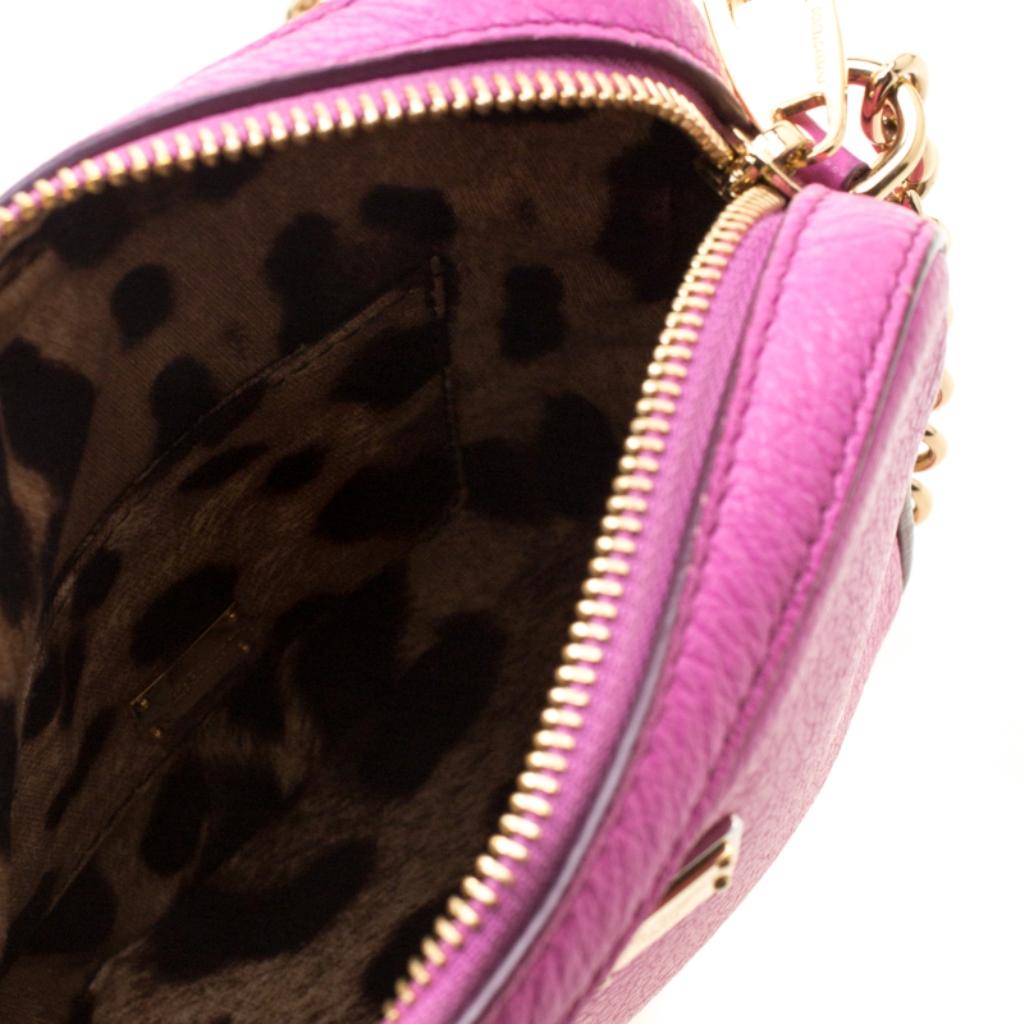 Dolce and Gabbana Pink Leather Crossbody Bag 2