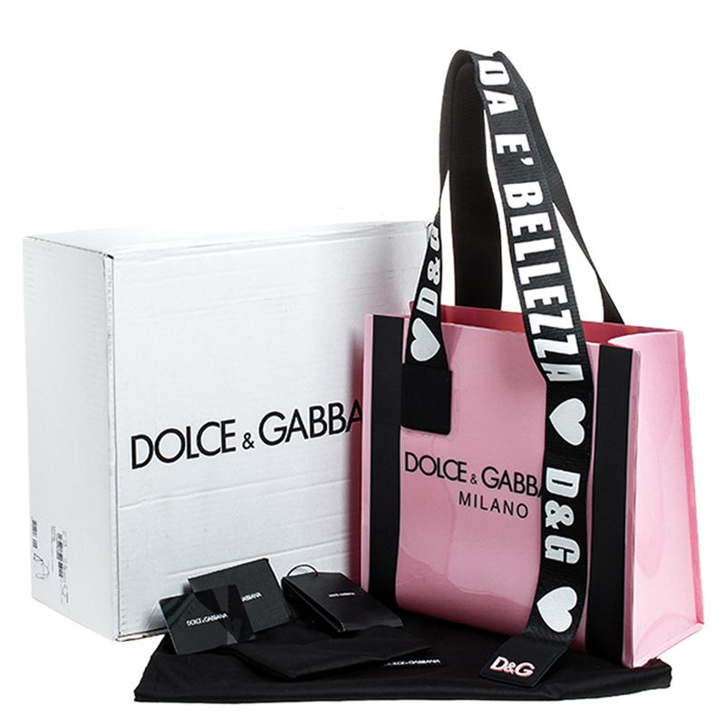 Dolce and Gabbana Pink PVC Street Shopper Tote 5