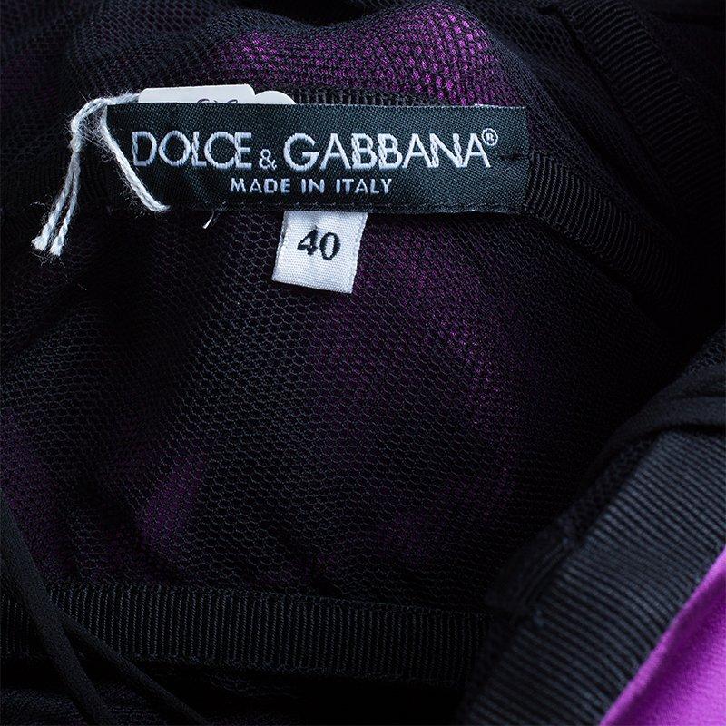 Women's Dolce and Gabbana Purple Satin Evening Gown S