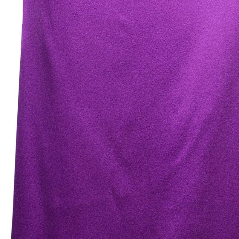 Dolce and Gabbana Purple Satin Evening Gown S 2