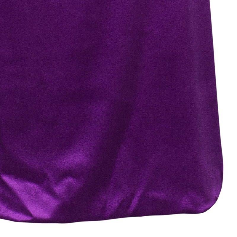 Dolce and Gabbana Purple Satin Evening Gown S 3