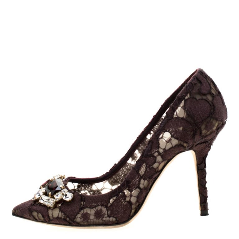 dolce and gabbana purple shoes