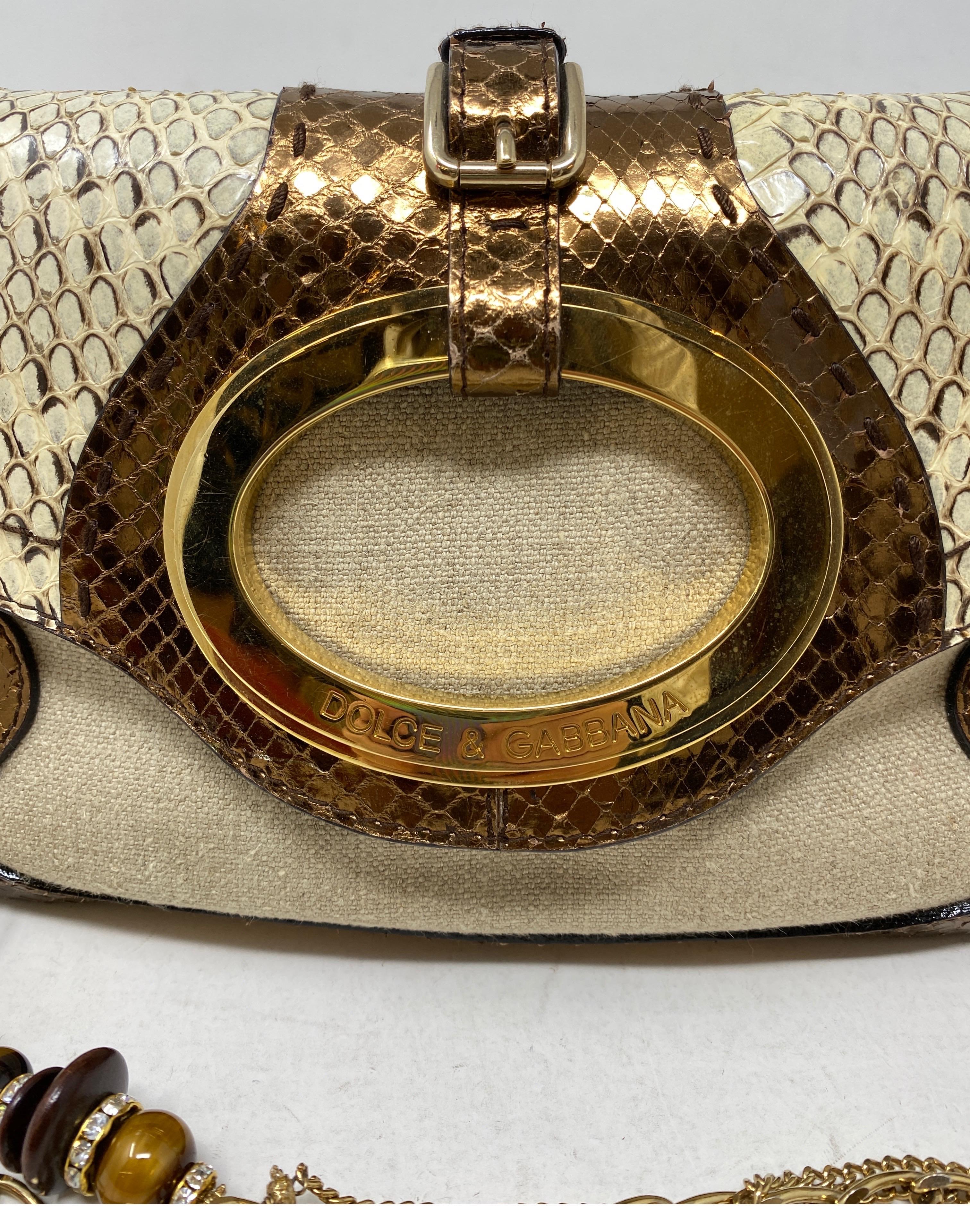 Dolce and Gabbana Python and Leather Bag 3