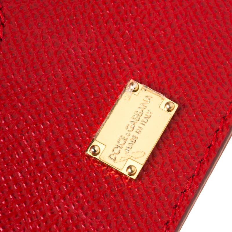 Dolce And Gabbana Red Dauphine Leather Mini Miss Sicily Crossbody Bag 2