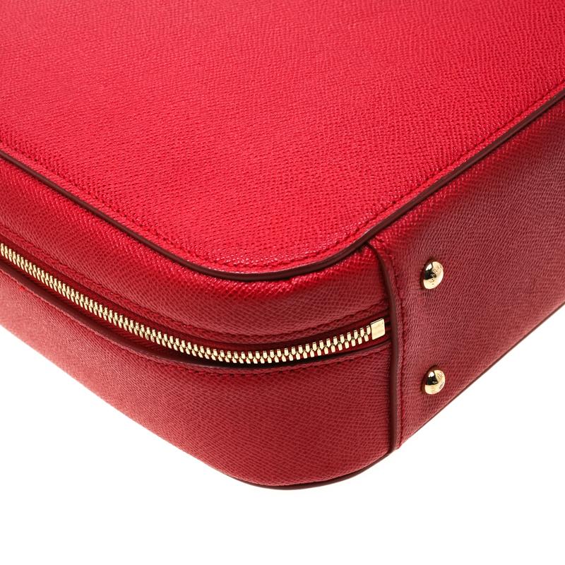 Dolce and Gabbana Red Leather Case Top Handle Bag 2