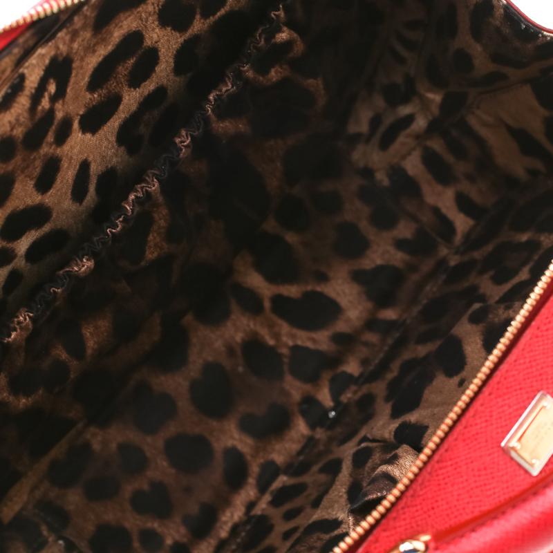 Dolce and Gabbana Red Leather Case Top Handle Bag 5