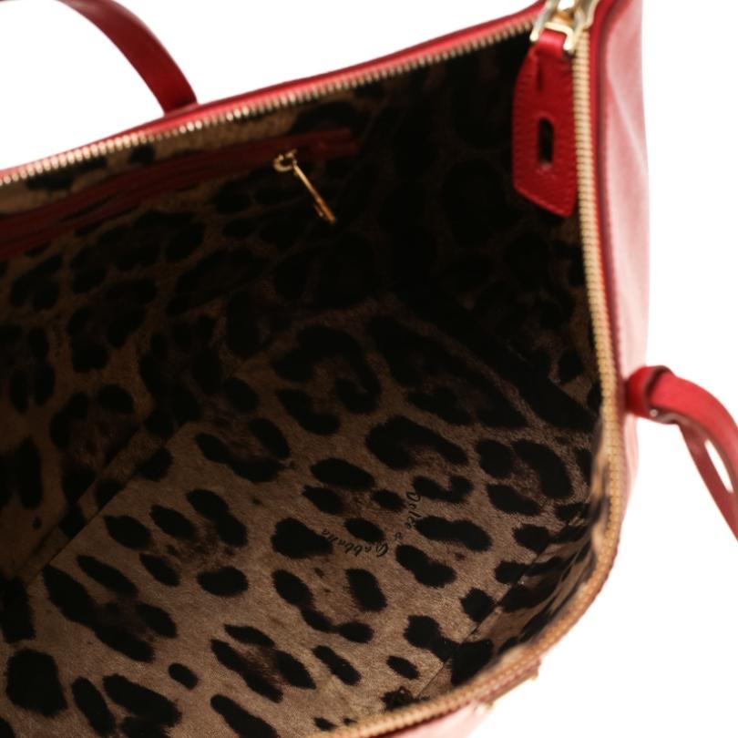 Dolce and Gabbana Red Leather Miss Escape Tote 2