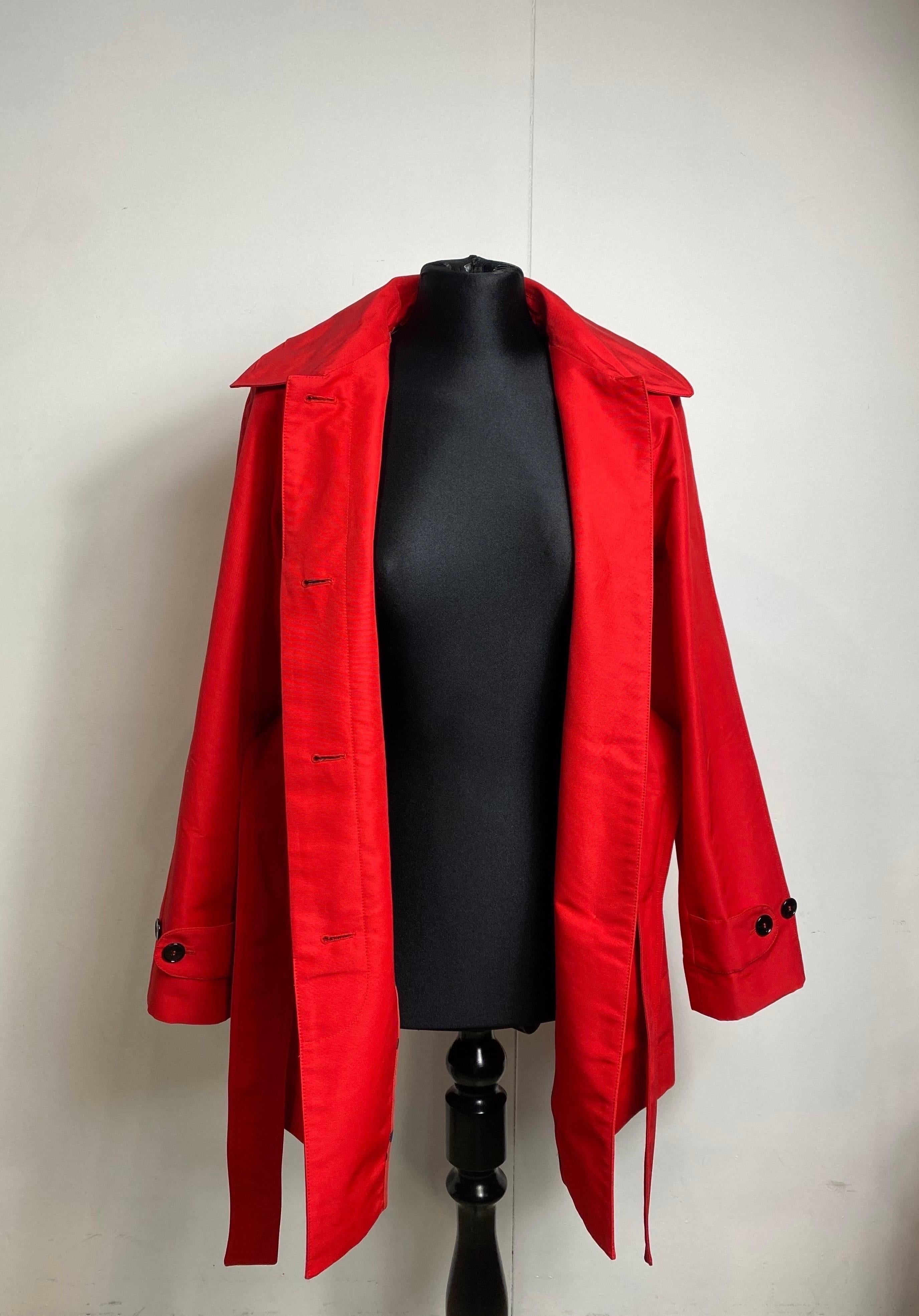 Dolce and Gabbana Red trench coat 1
