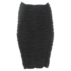Dolce And Gabbana Ruched Stretch Jersey Skirt It 38 Uk 6
