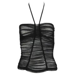 Dolce And Gabbana Ruched Stretch Tulle Corset IT 36 UK 4