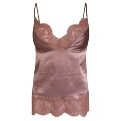 Dolce and Gabbana silk cami top with lace details