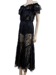 Dolce and Gabbana Spring 2017 Look 22 Black lace bustier dress