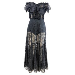 Dolce and Gabbana Spring 2017 Look 22 Black lace bustier dress