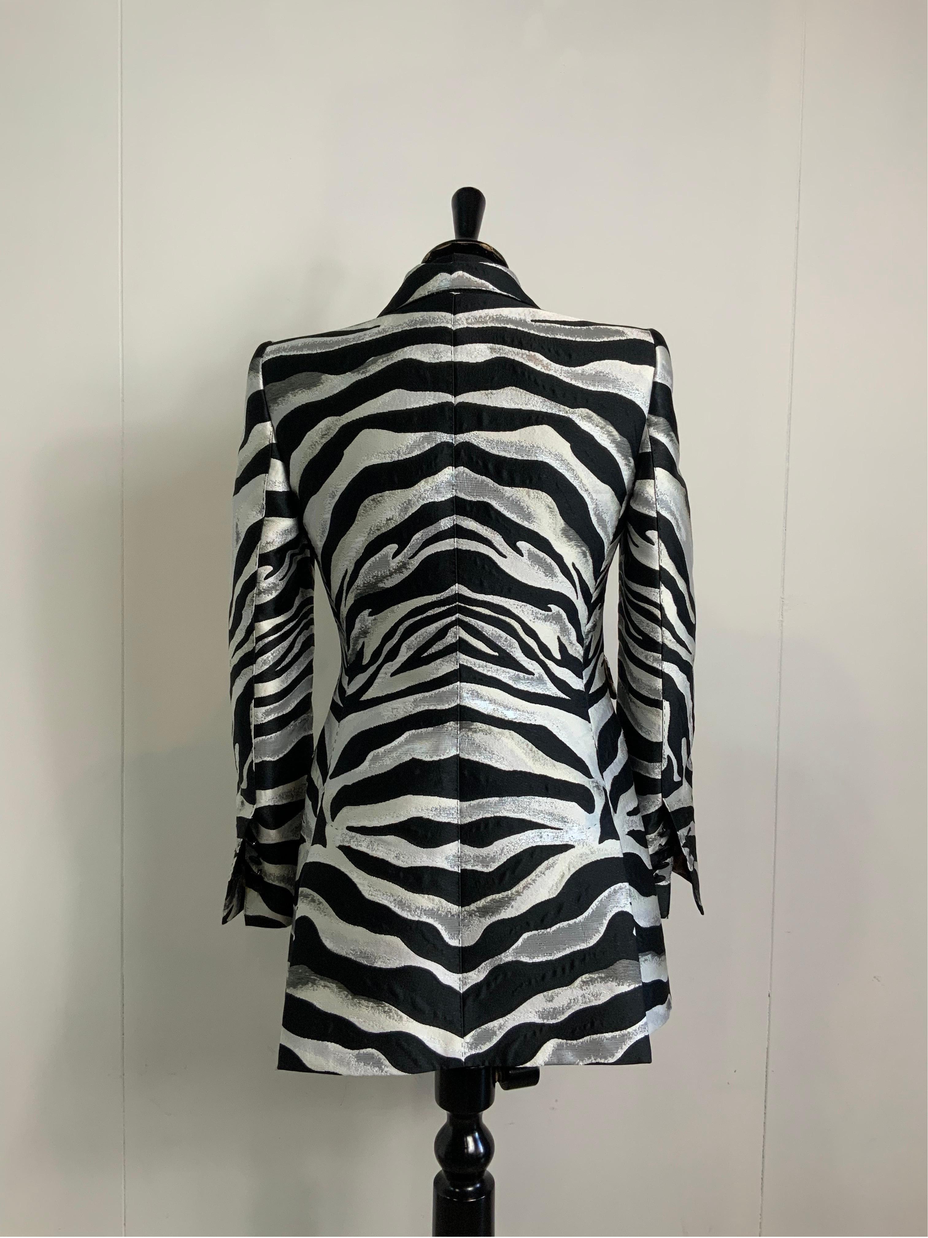Women's or Men's Dolce and Gabbana Spring 22 Zebra Jacket + Vest  For Sale