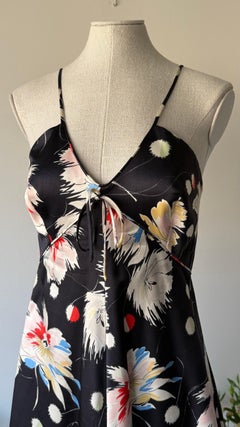 Mini-robe Dolce & Gabbana printemps-été à imprimé floral noir