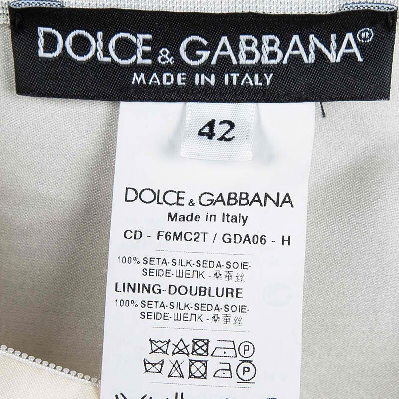 Women's Dolce and Gabbana Spring'14 Digital Greek Temple Print Silk Dress M
