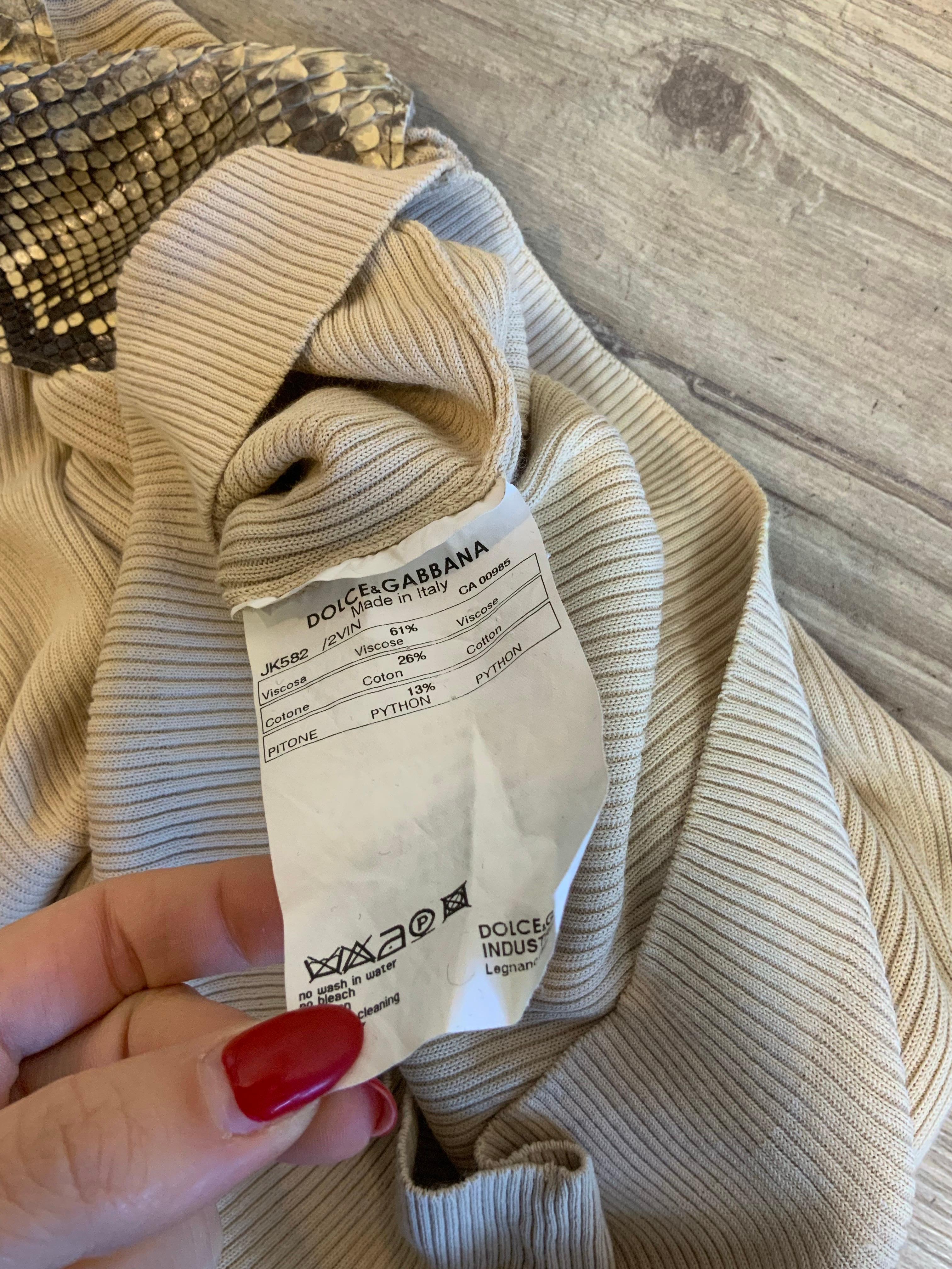 Dolce and Gabbana SS 2005 Python Top For Sale 8