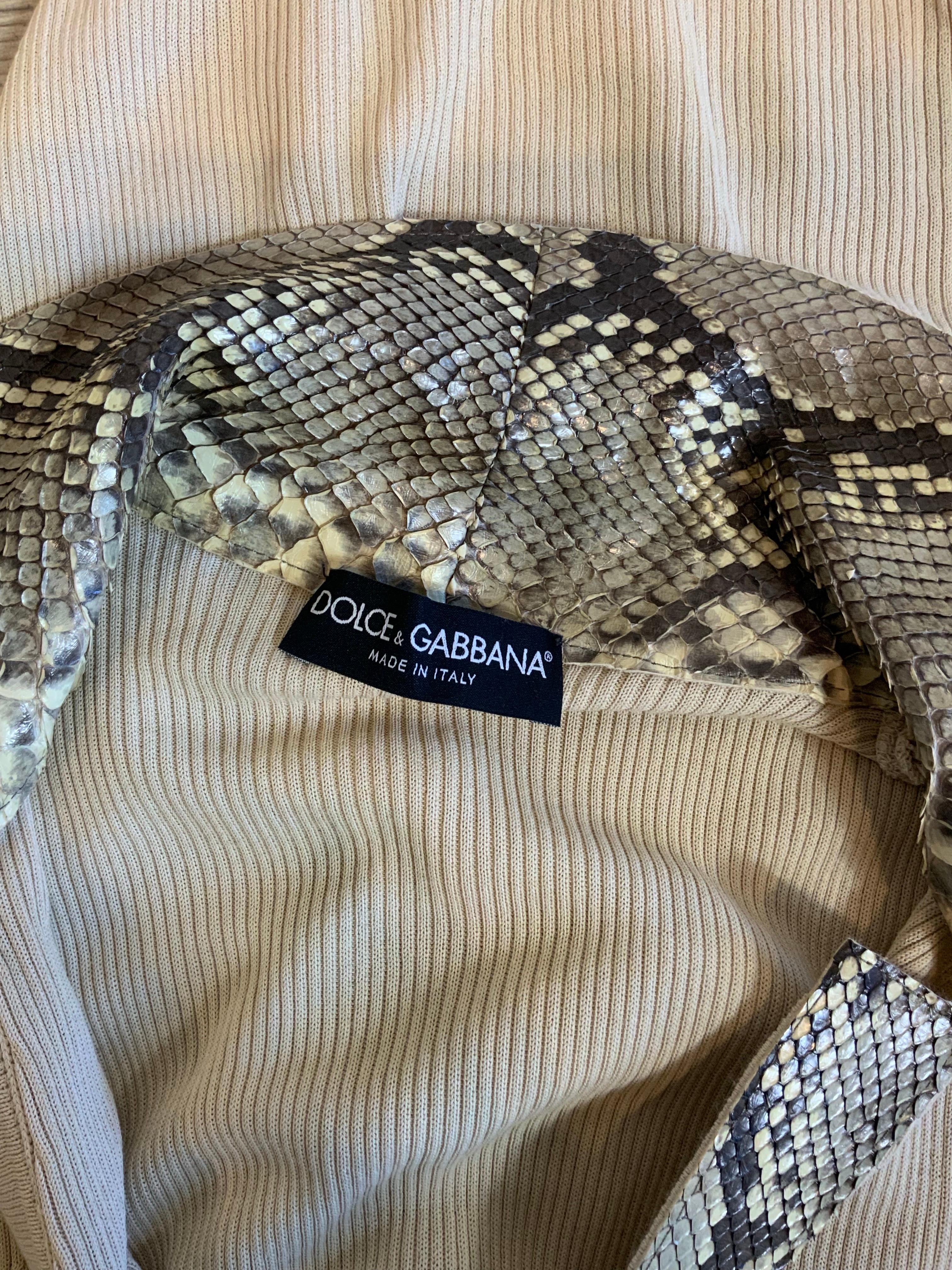 Dolce and Gabbana SS 2005 Python Top For Sale 3
