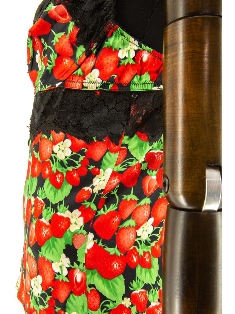 Women's Dolce and Gabbana Strawberry Printed Silk Camisole For Sale