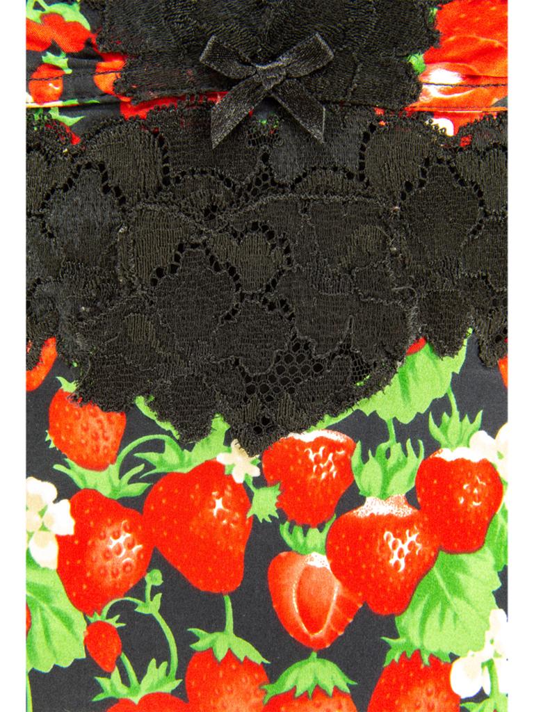 Dolce and Gabbana Strawberry Printed Silk Camisole For Sale 1