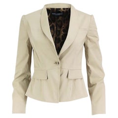 Dolce And Gabbana Stretch Cotton Twill Jacket IT 38 UK 6