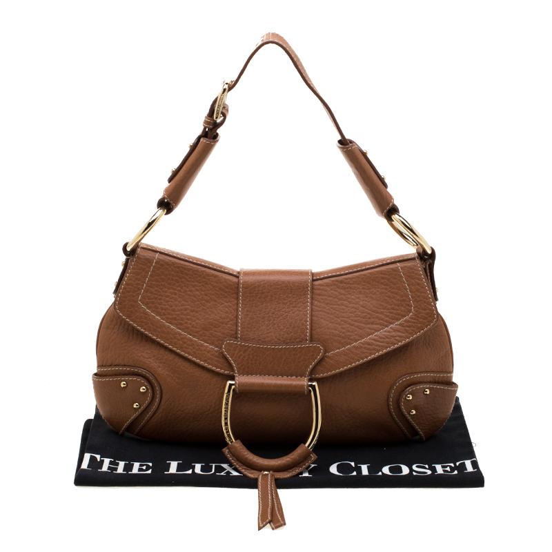 Dolce and Gabbana Tan Leather D-Ring Hobo 6