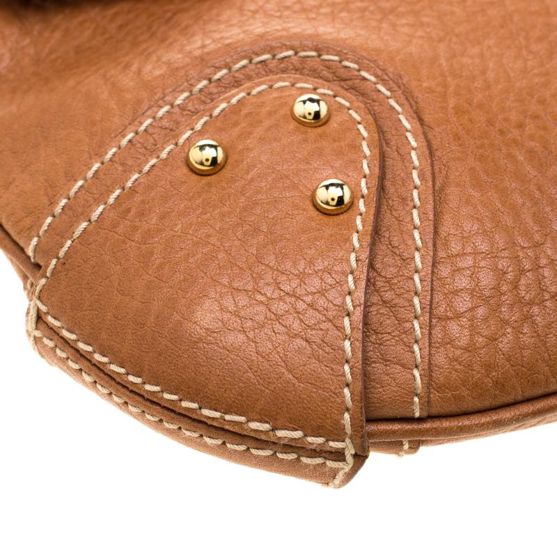 Brown Dolce and Gabbana Tan Leather D-Ring Hobo